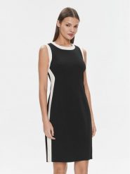DKNY Sukienka codzienna DD3K1450 Czarny Regular Fit. Czarne sukienki damskie DKNY, na co dzień, bez wzorów, z syntetyku, bez kołnierzyka, bez ramiączek, proste. Za 359.99 zł.