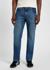 LEE RIDER MĘSKIE SPODNIE JEANSOWE JEANS DŻINSY BLUE ABYSS 112355794 L701008561. Niebieskie jeansy męskie Lee. Za 219.99 zł.