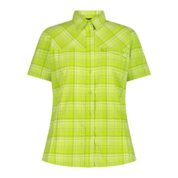 Koszula w kratę damska CMP. Zielone koszule damskie CMP, xs, bez wzorów, sportowe, bez kołnierzyka, bez ramiączek. Za 308.00 zł.