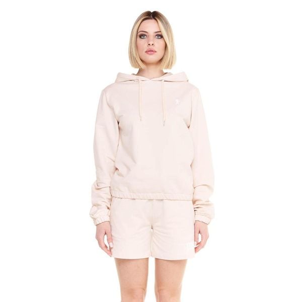 Krótka bluza z kapturem Chic Boxing. Brązowe bluzy sportowe damskie LEONE 1947 APPAREL, l, bez wzorów, z tkaniny, bez ramiączek, krótkie, z kapturem. W wyprzedaży za 139.75 zł.