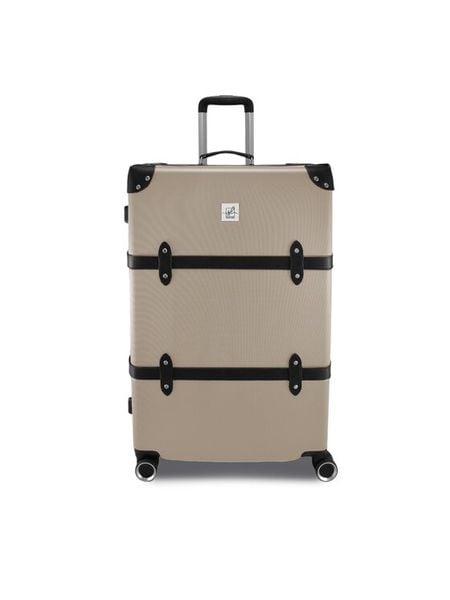 Semi Line Walizka duża T5674-4 Złoty. Żółte walizki Semi-line, bez wzorów, z tworzywa sztucznego, duże. Za 289.99 zł.