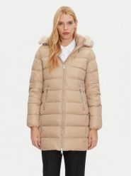 Tommy Hilfiger Płaszcz zimowy WW0WW43122 Beżowy Regular Fit. Brązowe płaszcze damskie Tommy Hilfiger, na zimę, s, bez wzorów, z syntetyku. Za 1,119.00 zł.