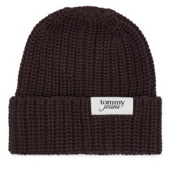 Czapka Tommy Hilfiger. Brązowe czapki zimowe damskie Tommy Hilfiger. Za 189.99 zł.