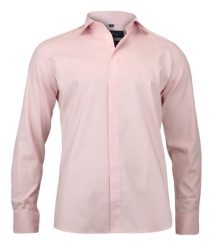 Stylowa Koszula Męska - 100% BAWEŁNA - Slim Fit, Kryta Plisa, Różowa. Czerwone koszule męskie Chiao, m, bez wzorów, z bawełny, bez kołnierzyka, bez ramiączek. Za 169.00 zł.