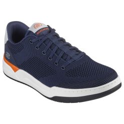 Buty SKECHERS 210793S Niebieski. Niebieskie buty sportowe na co dzień męskie Skechers, z gumy, bez zapięcia. W wyprzedaży za 303.35 zł.