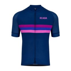 Męska koszulka rowerowa z krótkim rękawem - Sunset. Fioletowe t-shirty sportowe męskie KEADA SPORTS, m, bez ramiączek, rowerowe. Za 332.00 zł.