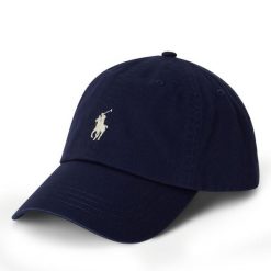 Czapka z daszkiem Polo Ralph Lauren. Niebieskie czapki męskie Polo Ralph Lauren, bez wzorów. Za 269.99 zł.