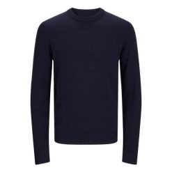 Sweter Jack & Jones Clambswool nocne niebo. Niebieskie swetry męskie Jack&Jones, bez wzorów, bez kołnierzyka. Za 296.06 zł.
