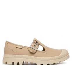 Półbuty Palladium. Brązowe półbuty damskie Palladium, bez wzorów, bez obcasa, na płaskiej podeszwie. Za 349.99 zł.