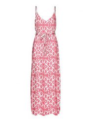 Vero Moda Sukienka w kolorze jasnoróżowo-białym rozmiar: M. Białe sukienki damskie Vero Moda, m, bez wzorów, z tkaniny, bez kołnierzyka, bez ramiączek, maxi. Za 83.42 zł.