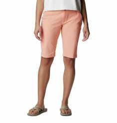 Krótkie spodenki turystyczne damskie Columbia Saturday Trail Long Short. Brązowe szorty damskie Columbia, bez wzorów, z elastanu. Za 109.99 zł.