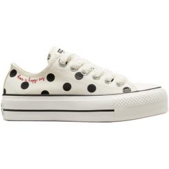 Buty sportowe Converse Chuck Taylor All Star Lift Platform Polka Dots. Brązowe buty sportowe na co dzień damskie Converse, bez zapięcia. Za 490.00 zł.