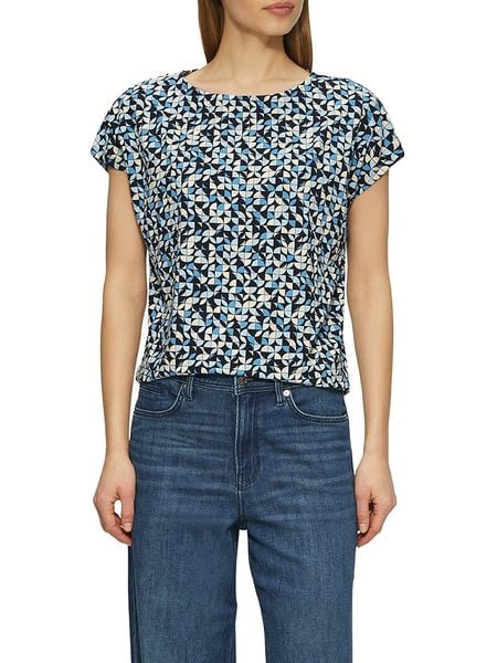 S.Oliver Koszulka w kolorze granatowo-niebieskim rozmiar: 40. Niebieskie bluzki damskie S.Oliver, s, bez wzorów, bez kołnierzyka, bez ramiączek. Za 69.75 zł.