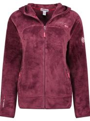 Geographical Norway Kurtka polarowa "Upalood" w kolorze bordowym rozmiar: M. Czerwone kurtki damskie Geographical Norway, m, bez wzorów, z polaru, bez kaptura. Za 126.15 zł.