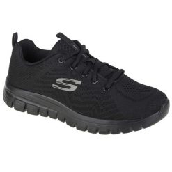 Buty sportowe Sneakersy damskie, Skechers Graceful-Get Connected. Czarne buty sportowe na co dzień damskie Skechers, bez wzorów, z gumy, trekkingowe. Za 249.99 zł.