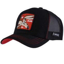 Czapka z daszkiem Capslab Looney Tunes Wile E. Coyote Trucker CL/LOO/1/COY1. Czarne czapki męskie CapsLab, bez wzorów. Za 137.00 zł.
