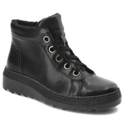 Czarne Trapery Armodo Ocieplane Buty Damskie. Czarne trapery damskie Armodo, ze skóry, bez obcasa. Za 279.00 zł.