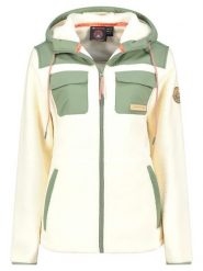 Canadian Peak Kurtka polarowa "Toulouseak" w kolorze kremowo-zielonym rozmiar: L. Brązowe kurtki damskie Canadian Peak, l, bez wzorów, z materiału, bez kaptura. Za 130.99 zł.