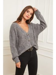 L'armoire de Suzette Kardigan w kolorze szarym rozmiar: 38/40. Szare kardigany damskie L'armoire de Suzette, l, bez wzorów. Za 113.63 zł.