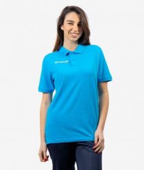 Koszulka polo Givova Cotone Piquet Summer Blue. Niebieskie bluzki sportowe damskie Givova, na lato, s, z bawełny, bez ramiączek, do jazdy konnej. Za 62.07 zł.