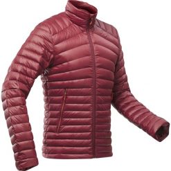 Kurtka trekkingowa męska puchowa Forclaz MT100 - 5°C. Brązowe kurtki męskie FORCLAZ, l, bez wzorów, z materiału, sportowe, bez kaptura. Za 199.99 zł.