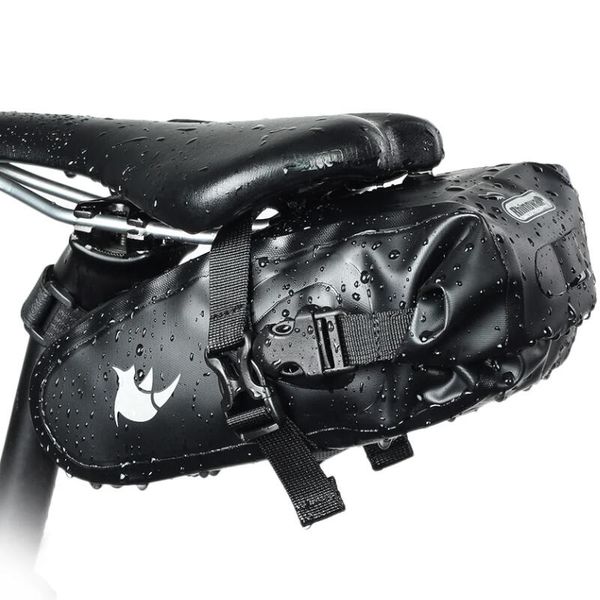 Torba rowerowa pod siodełko Rhinowalk TF550 1,5L. Czarne torebki klasyczne damskie RHINOWALK, bez wzorów, bez dodatków. Za 99.00 zł.