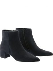 Högl Skórzane botki "Beatrice" w kolorze granatowym rozmiar: 40. Niebieskie botki damskie HÖGL, eleganckie, bez obcasa, bez zapięcia. Za 426.40 zł.