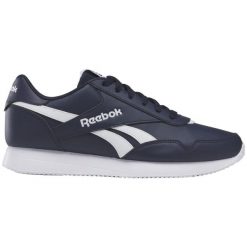 Buty do chodzenia męskie Reebok Jogger. Białe buty sportowe na co dzień męskie Reebok, z jeansu, bez zapięcia, trekkingowe. Za 280.00 zł.