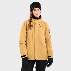 Kurtka snowboardowa damska W4-W Graupel. Brązowe kurtki damskie SIROKO, xl, bez wzorów, bez kaptura, narciarskie. W wyprzedaży za 424.00 zł.