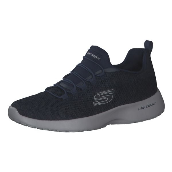 Buty sportowe męskie Skechers Dynamight. Niebieskie buty sportowe na co dzień męskie Skechers, bez zapięcia. Za 390.00 zł.