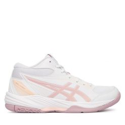 Buty halowe Asics. Białe buty sportowe na co dzień damskie Asics, bez wzorów. Za 429.99 zł.