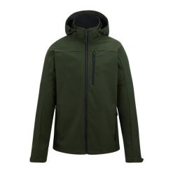 Męska Wodoodporna Kurtka Soft Shell Arana. Zielone kurtki męskie Regatta, m, bez wzorów, sportowe, bez kaptura. Za 290.99 zł.
