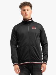 Kurtka dresowa w klasycznym kroju Lonsdale Irthing. Czarne kurtki męskie Lonsdale, xl, bez wzorów, z dresówki, klasyczne, bez kaptura. Za 282.50 zł.
