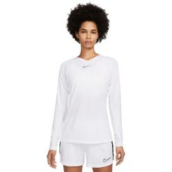 Koszulka damska Nike Dri-FIT Park First Layer. Białe bluzki damskie Nike, bez wzorów, z poliesteru, bez kołnierzyka. Za 89.99 zł.