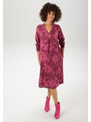 Aniston Sukienka w kolorze bordowo-różowym rozmiar: 42. Czerwone sukienki damskie Aniston, bez wzorów, z wiskozy, bez kołnierzyka, bez ramiączek, midi. Za 113.10 zł.