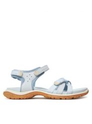 ECCO Sandały Offroad Roam 85330361245 Błękitny. Niebieskie sandały damskie ECCO, bez wzorów, z nubiku, bez obcasa, na płaskiej podeszwie. Za 529.99 zł.