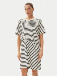 Max Mara Sukienka codzienna 2515621012650 Granatowy Regular Fit. Niebieskie sukienki damskie Max Mara, na co dzień, s, bez wzorów, z bawełny, bez kołnierzyka, bez ramiączek, proste. Za 789.99 zł.