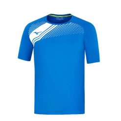 Koszulka Mizuno Team Game Iwata. Niebieskie t-shirty sportowe męskie Mizuno, bez ramiączek, do piłki nożnej. Za 156.50 zł.
