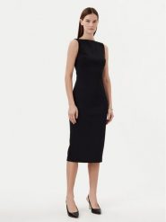 Calvin Klein Sukienka codzienna K20K208140 Czarny Slim Fit. Czarne sukienki damskie CALVIN KLEIN, na co dzień, bez wzorów, z syntetyku, wizytowe, bez kołnierzyka, bez ramiączek, proste. Za 559.99 zł.