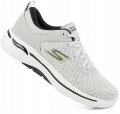 Męskie buty sportowe do chodzenia Skechers Go Walk Arch Fit. Szare buty sportowe na co dzień męskie Skechers, z materiału, bez zapięcia, trekkingowe. Za 279.00 zł.