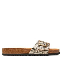 Klapki Tamaris. Brązowe klapki damskie Tamaris, bez wzorów, bez obcasa. Za 189.99 zł.