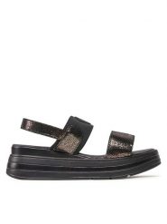 Lasocki Sandały ARC-4884-01 Czarny. Czarne sandały damskie Lasocki, bez wzorów, ze skóry, bez obcasa, na koturnie. Za 179.99 zł.