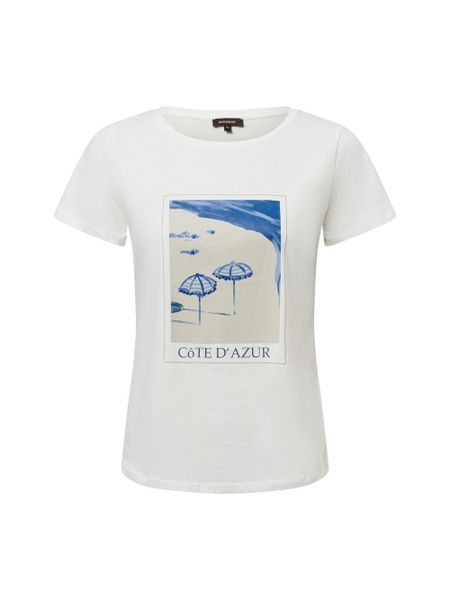 More & More Koszulka Kobiety Bawełna biały, 46. Białe t-shirty damskie MORE & MORE, bez wzorów, z bawełny, bez kołnierzyka. Za 169.95 zł.