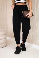 Spodnie z kieszeniami Summer Punto czarne. Czarne spodnie materiałowe damskie KESI, bez wzorów, z bawełny, eleganckie, plus size. Za 188.21 zł.