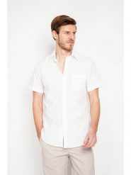 Secret du Lin Lniana koszula w kolorze białym rozmiar: 52. Białe koszule męskie Secret du Lin, bez wzorów, ze lnu, bez kołnierzyka, bez ramiączek. Za 139.87 zł.