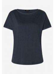 More & More Koszulka w kolorze granatowym rozmiar: 34. Niebieskie bluzki damskie MORE & MORE, s, bez wzorów, z wiskozy, klasyczne, bez kołnierzyka, bez ramiączek. Za 56.66 zł.