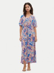 Vero Moda Sukienka letnia Menny 10303701 Kolorowy Loose Fit. Sukienki damskie Vero Moda, na lato, xs, bez wzorów, z wiskozy, bez kołnierzyka, bez ramiączek. Za 159.99 zł.