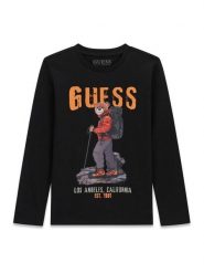 Guess Bluzka L6BI11 K5732 Czarny Regular Fit. Czarne t-shirty chłopięce Guess, z aplikacjami, z bawełny, bez ramiączek. Za 114.99 zł.