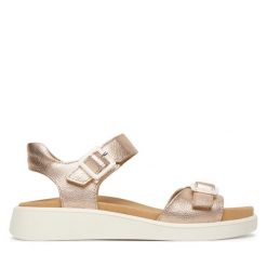 Sandały Ara. Brązowe sandały damskie Ara, bez wzorów, bez obcasa, na płaskiej podeszwie. Za 489.99 zł.