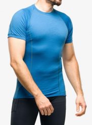 Koszulka techniczna męska Sensor Merino Active Tee S/S. Niebieskie bielizna termoaktywna męska Sensor, m, bez wzorów, z materiału. Za 307.99 zł.